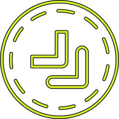 Tek bir harf simgesinin vektör illüstrasyonu