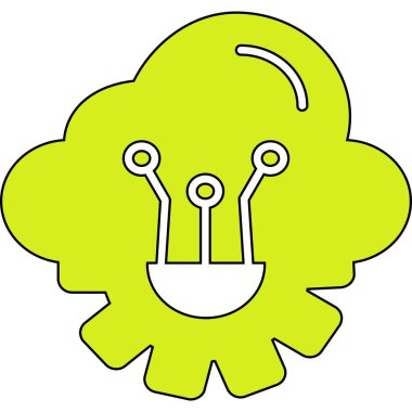 Çizgi film sevimli yüzünün vektör çizimi