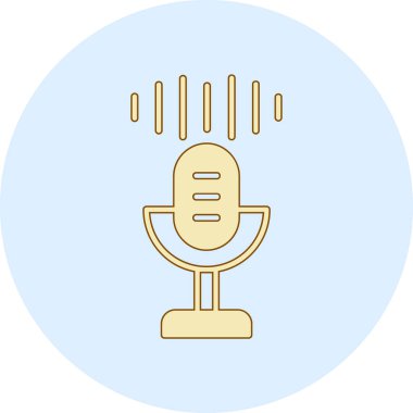 Mikrofon. Web simgesi basit tasarım