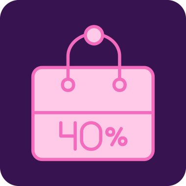 İndirim simgesi vektör illüstrasyonu