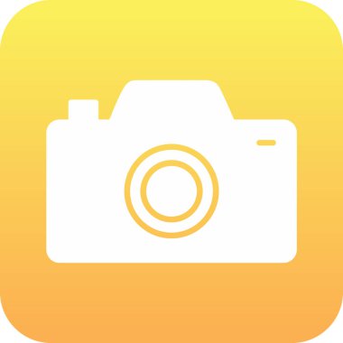 Kamera. Web simgesi basit illüstrasyon