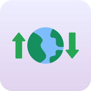 Yeşil geri dönüşüm işaretinin vektör çizimi