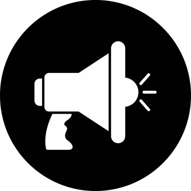 megafon hoparlörü simgesi, basit biçim