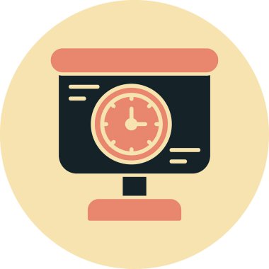 saat vektör illüstrasyon simgesi