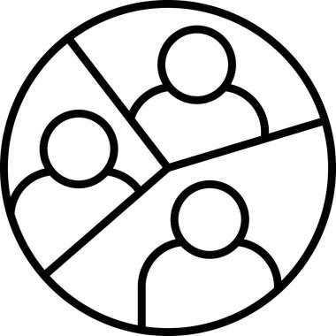 Bir grup insanın vektör çizimi