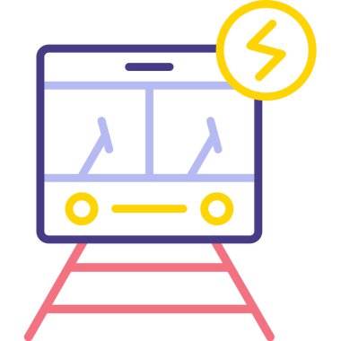 tren. Web simgesi basit illüstrasyon