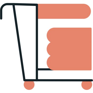 El arabası. Web simgesi basit tasarım