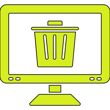 Geri dönüşüm sembollü bilgisayar