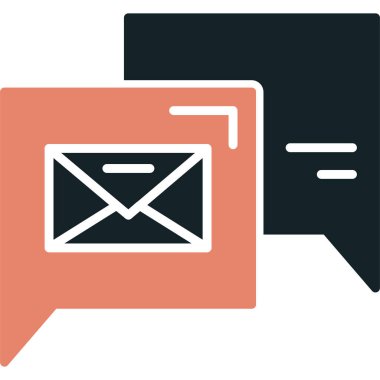 Sohbet mesajı vektör çizgisi simgesi beyaz arkaplanda izole edildi. bilgi iletisi, web sitesi veya uygulama içeren konuşma iletisi.