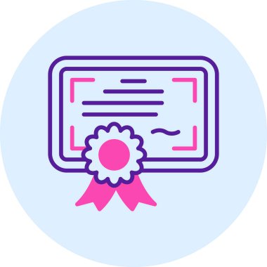 diploma. Web simgesi basit illüstrasyon