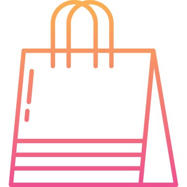 Alışveriş poşeti simgesinin vektör illüstrasyonu