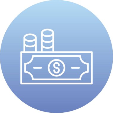 Dolar sikkeleri simge vektör illüstrasyonu