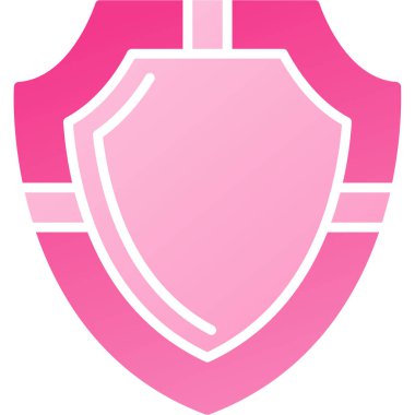 Bir kalkan simgesinin vektör illüstrasyonu