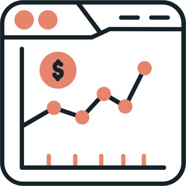 analitik grafik grafik simgesi - taslak biçimi