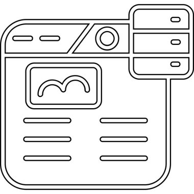 Web tasarımı ve geliştirme vektörü simgesi