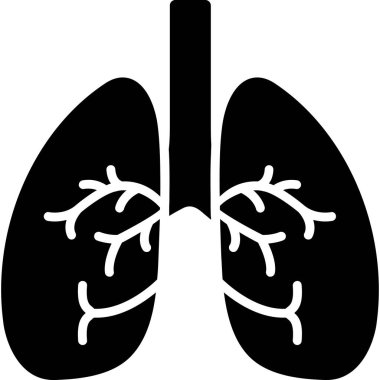 akciğer simgesi, basit vektör tasarımı