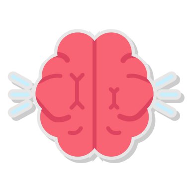 beyin ikonu vektör illüstrasyonu