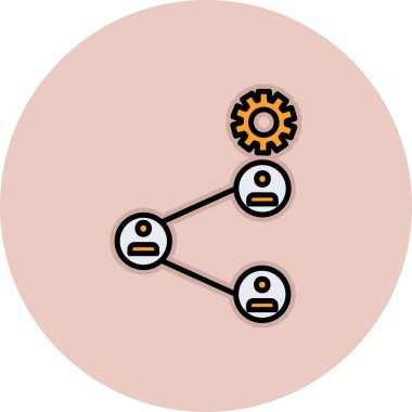 ağ vektörü düz renk simgesi