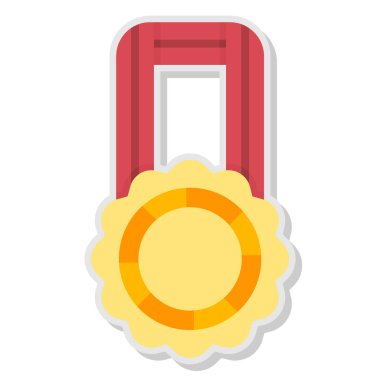 Madalya ikon vektör illüstrasyonu