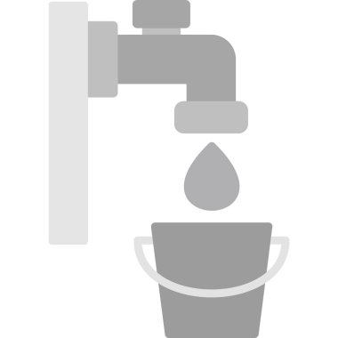 Musluk ikonu. vektör illüstrasyonu