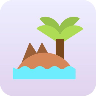 Bir ağaç simgesinin vektör illüstrasyonu