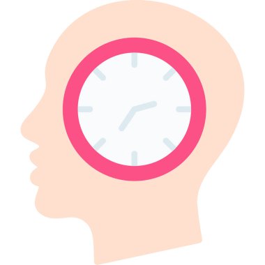 Saati olan bir yüz.