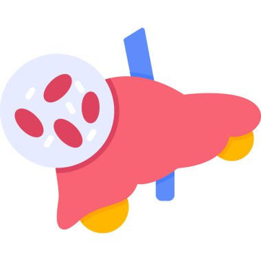 Kırmızı kurdeleli şirin bir kedinin vektör çizimi