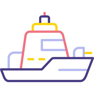 tekne ikonu vektör illüstrasyonu