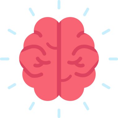 Beyin simgesi, vektör illüstrasyonu