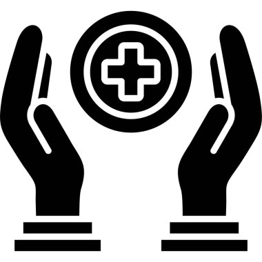 tıbbi bakım elleri simgesi