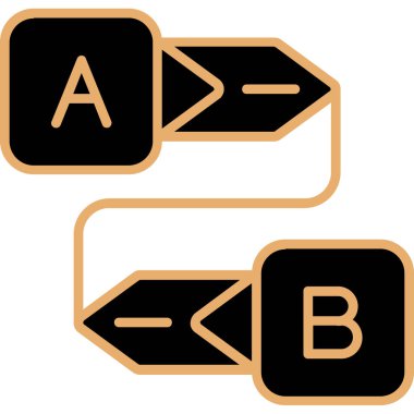 Farklı yönlere sahip üç farklı simge kümesi