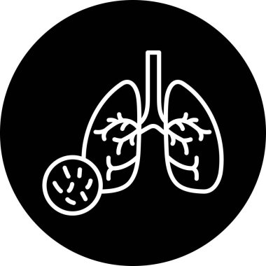 akciğer simgesi vektör illüstrasyonu