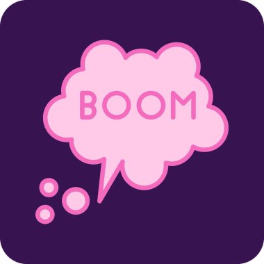 Bum konuşma balonu. vektör illüstrasyonu