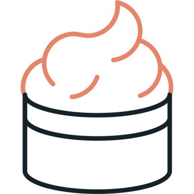 Kek. Web simgesi basit illüstrasyon