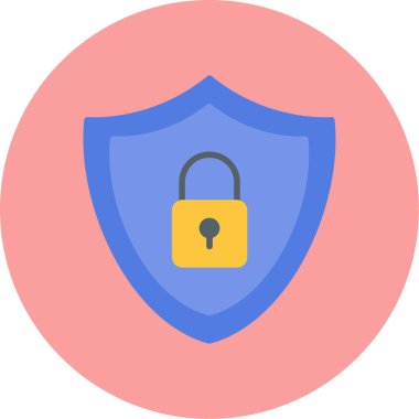 Kilit. Web simgesi basit illüstrasyon