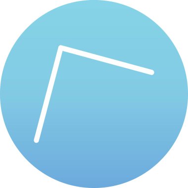 Mavi ve beyaz bir ikonun vektör illüstrasyonu