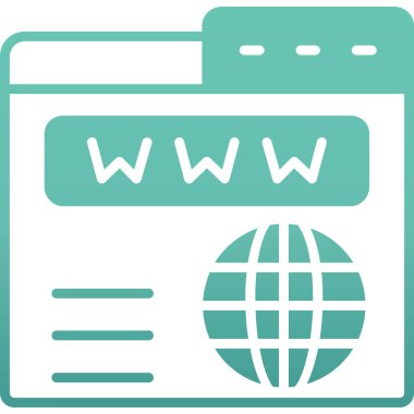 Tarayıcı web simgesi. Vektör çizim