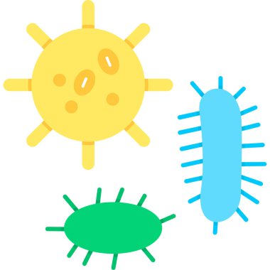 bakteri simgesi vektör illüstrasyonu