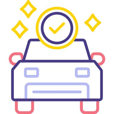 Araba ikonu. Basit resimleme