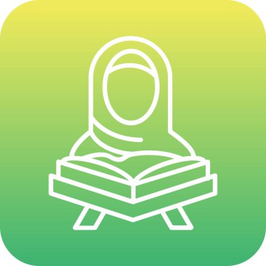 güzel kadın vektör çizgisi simgesi