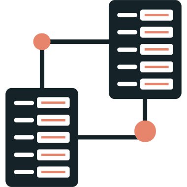 veri merkezi vektör simgesi modern basit illüstrasyon
