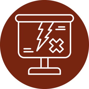 Bir haç ile kırık bir pencerenin vektör simgesi