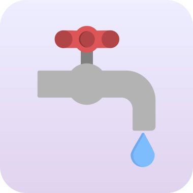 Su musluğu. Basit resimleme