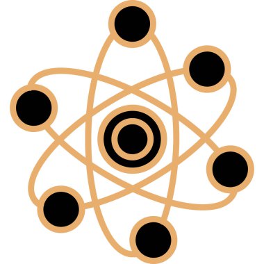 atom molekülü bilim simgesi