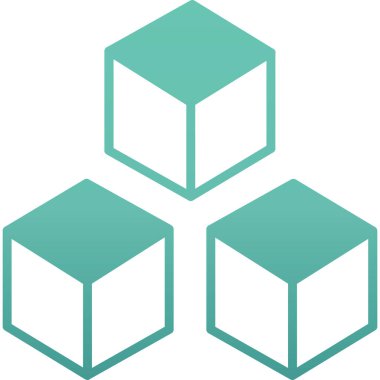 küp simgesi. vektör illüstrasyonu