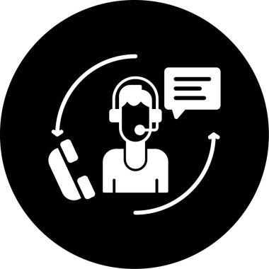 Müşteri servisi simgesi, basit biçim