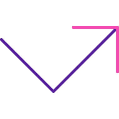 Okları olan mor bir simgenin vektör çizimi