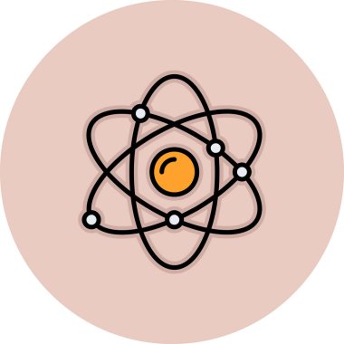 vektör atom simgesi, basit illüstrasyon