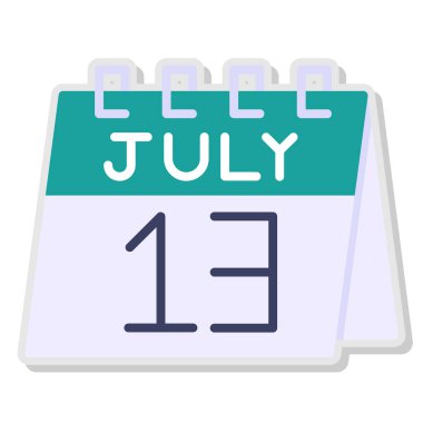 12 Temmuz takvim simgesi