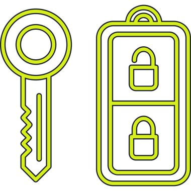 Anahtar simgesi vektör illüstrasyonu